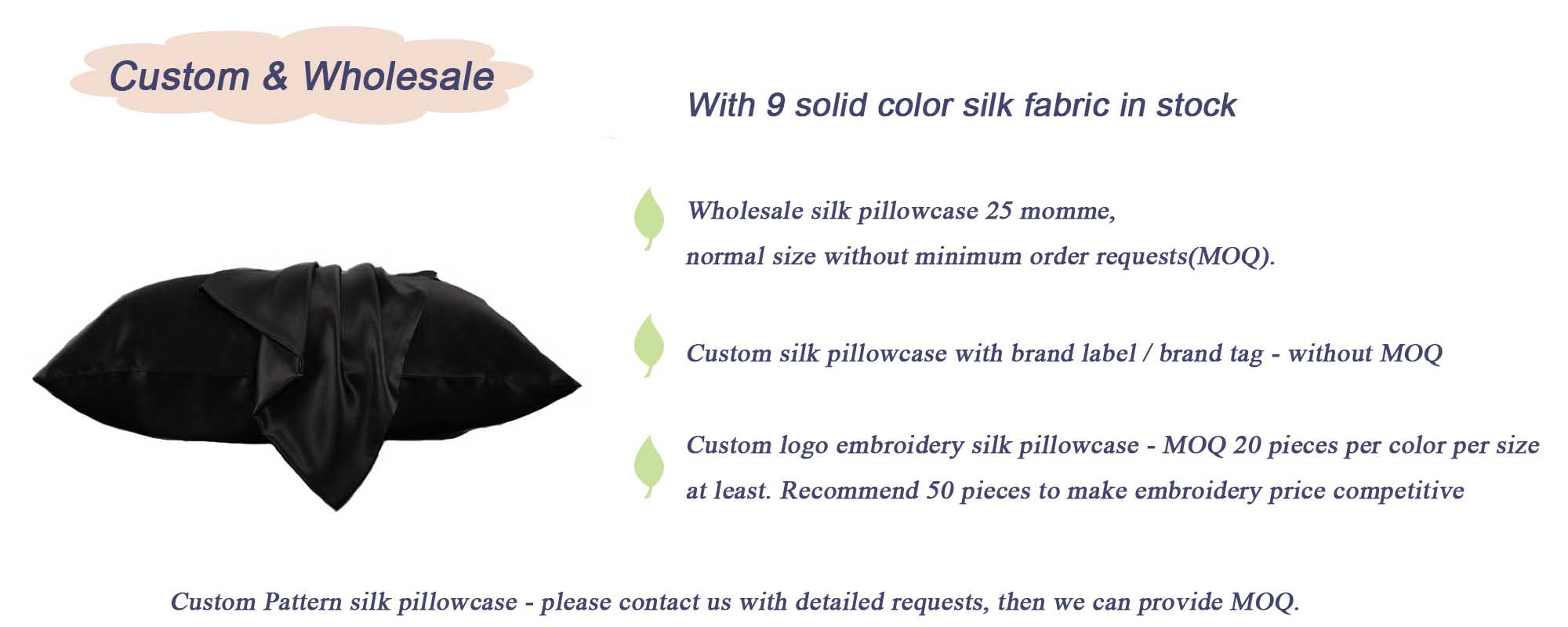 25 Momme silk pillowcase custom and wholesale