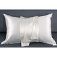 25 momme silk pillowcase - queen - hidden zip - white