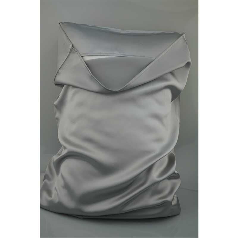 25 momme silk pillowcase - queen - envelope - Silver Grey