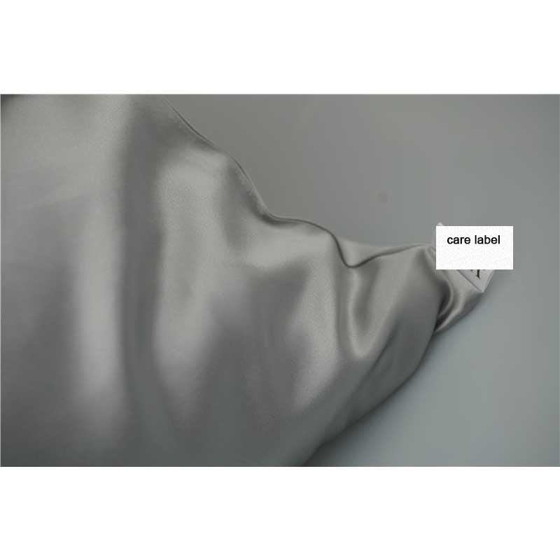30 Momme silk pillowcase - queen - hidden zip - Silver Grey