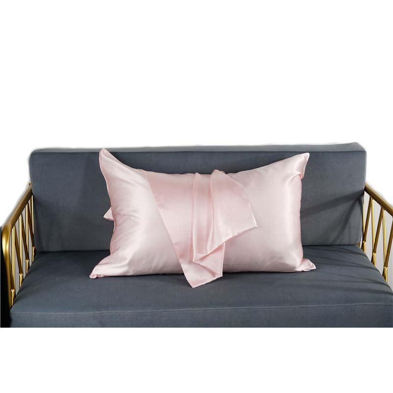 30 Momme silk pillowcase - queen - hidden zip - Pink