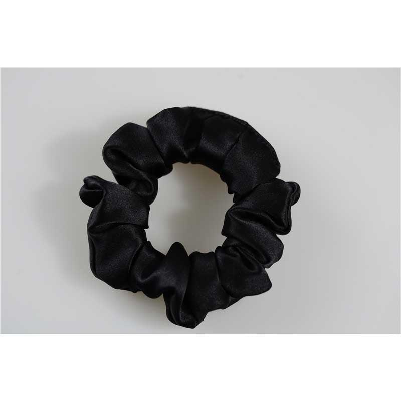 Black silk scrunchies medium