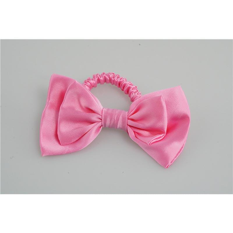 Bow Silk Scrunchies Light Rose Pink