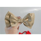 Bow Silk Scrunchies Tan