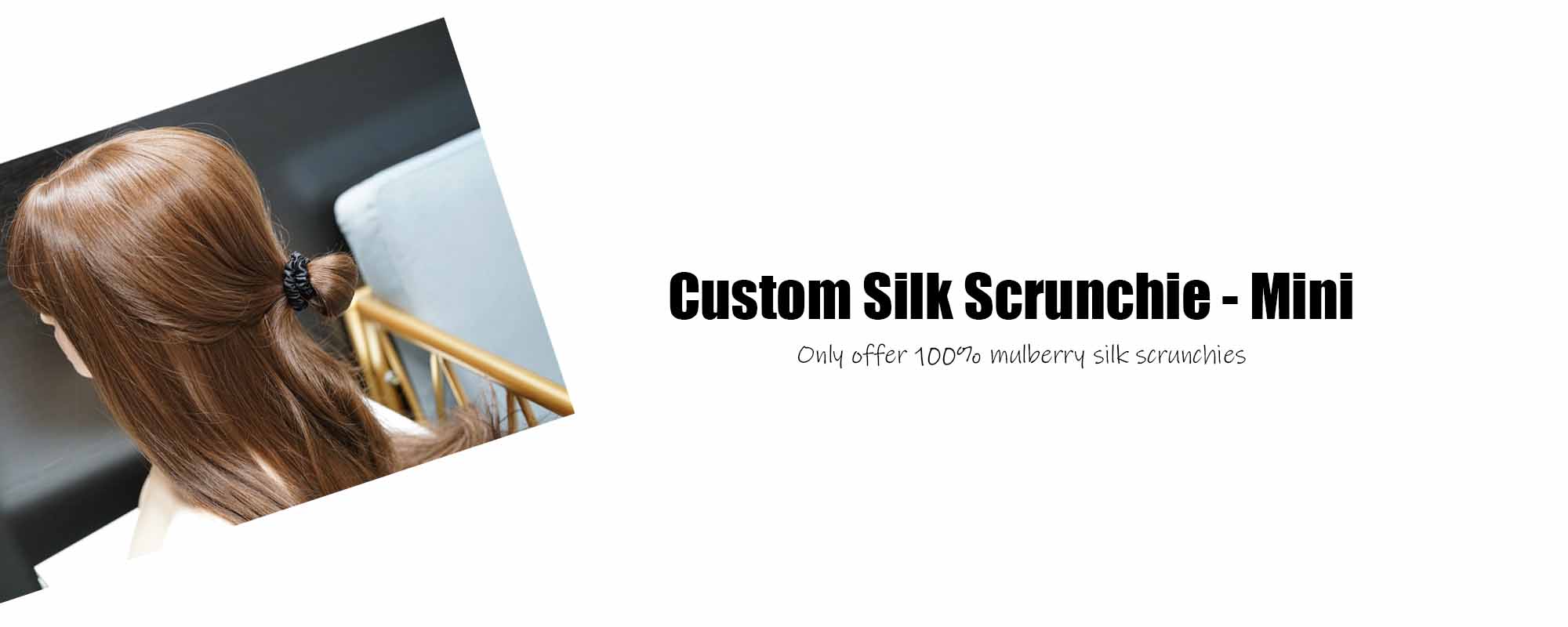 custom silk scrunchie mini