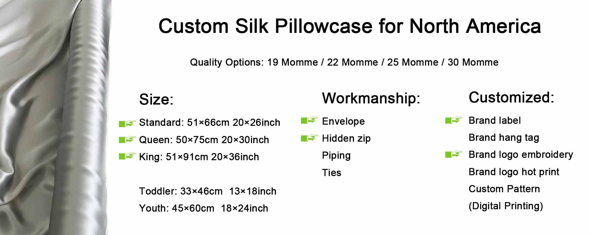 custom silk pillowcase