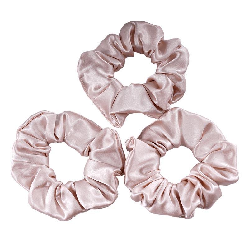 Large Silk Scrunchies - Nude - 3 Pack - Dropshipping