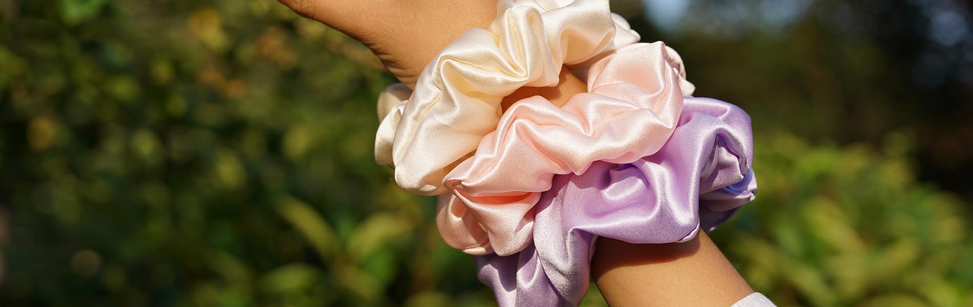 wholesale silk scrunchies large