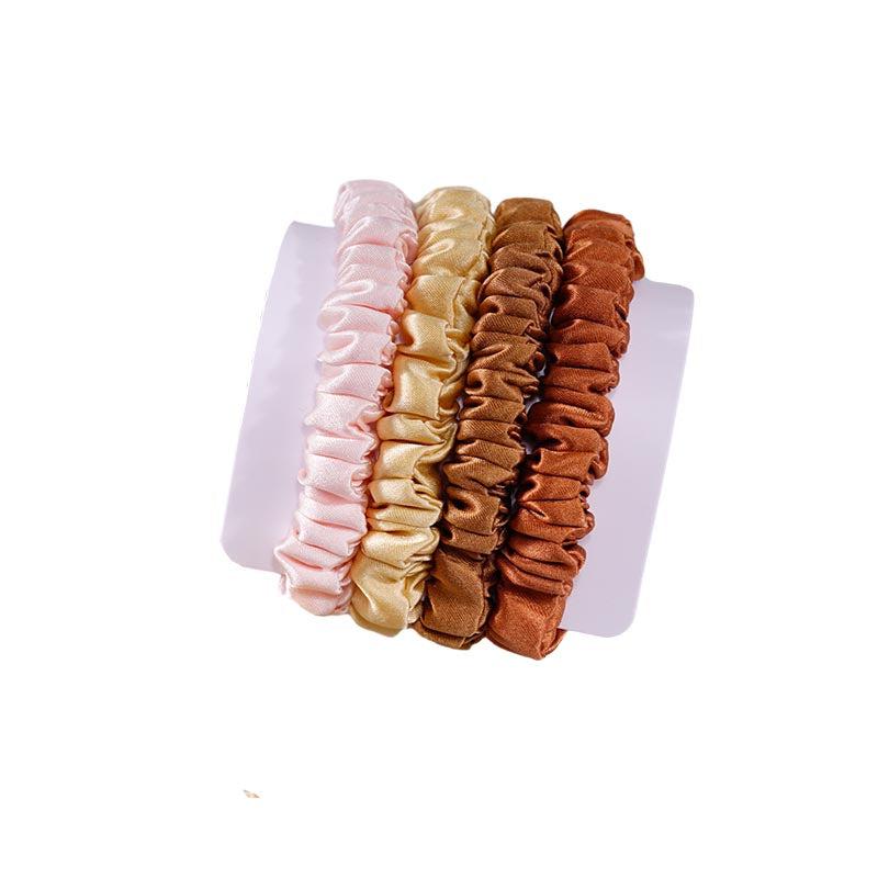 4 Pack Mini Silk Hair Ties - Lively - dropshipping