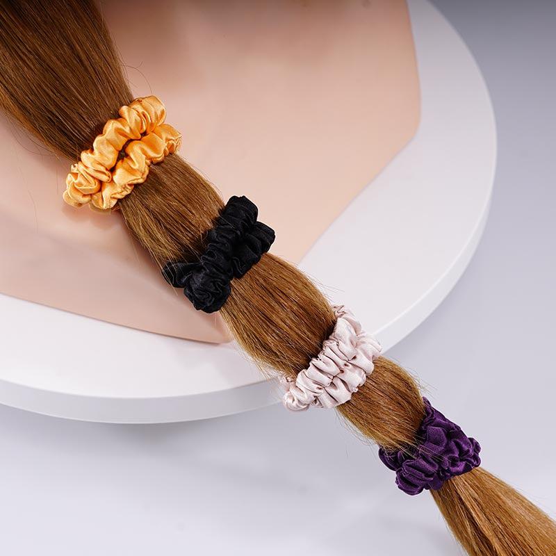 4 Pack Mini Silk Hair Ties - Romantic