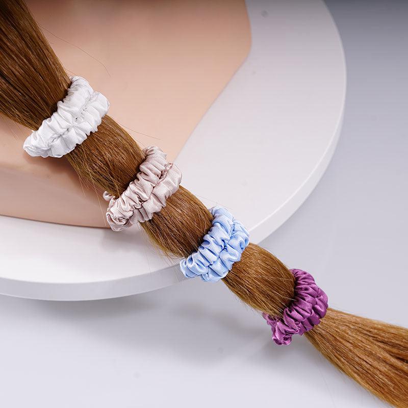 4 Pack Mini Silk Hair Ties - Simple