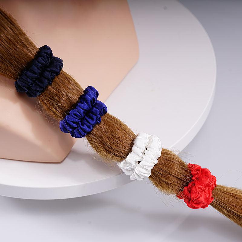 4 Pack Mini Silk Hair Ties - Vividly