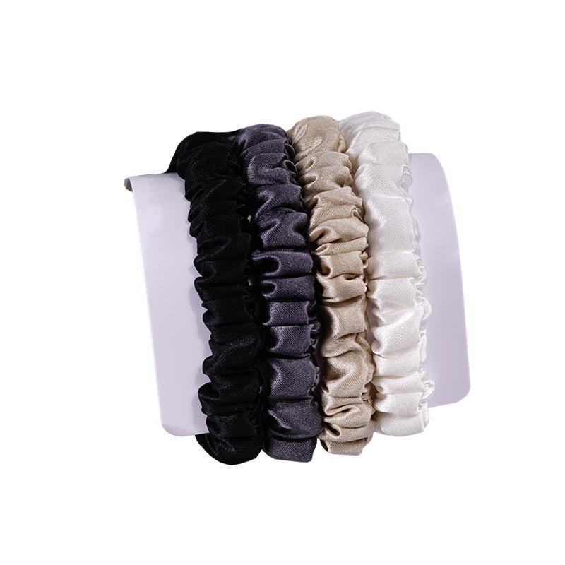 4 Pack Mini Silk Hair Ties - All Match - dropshipping