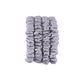 Mini silk scrunchies - Silver - 4 pack -