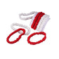 4 Pack Mini Silk Scrunchies - Red & White