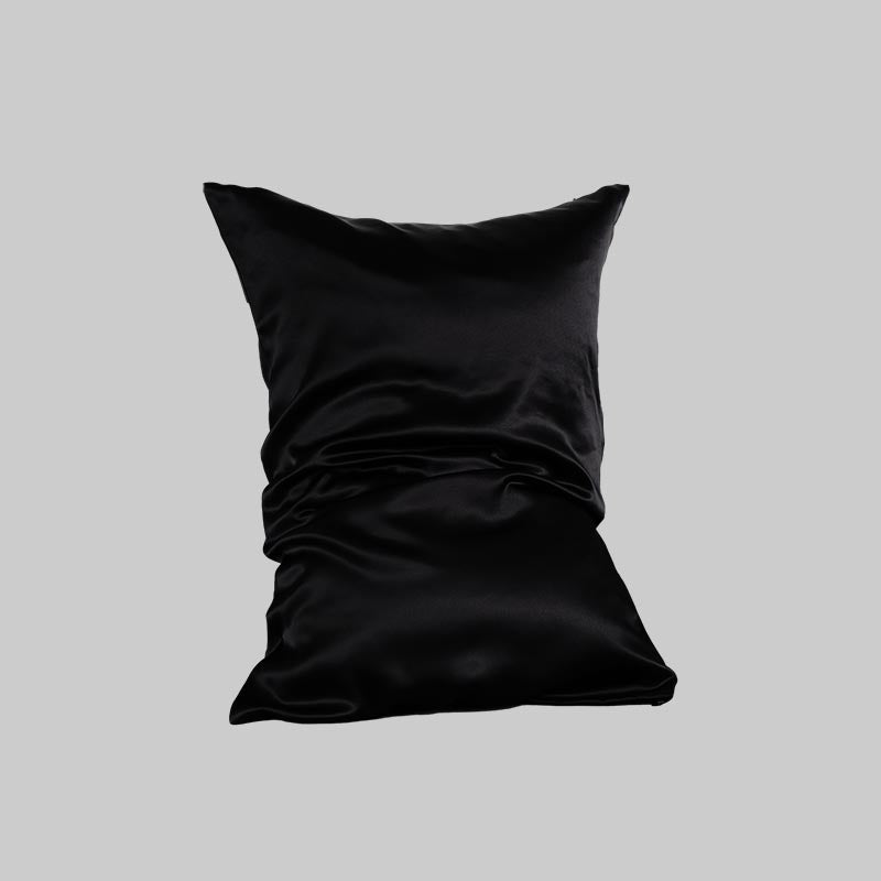 100% mulberry silk pillowcase 19 momme - Black - Dropshipping