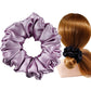 Large Silk Scrunchie Fluffy - Burnished Lilac