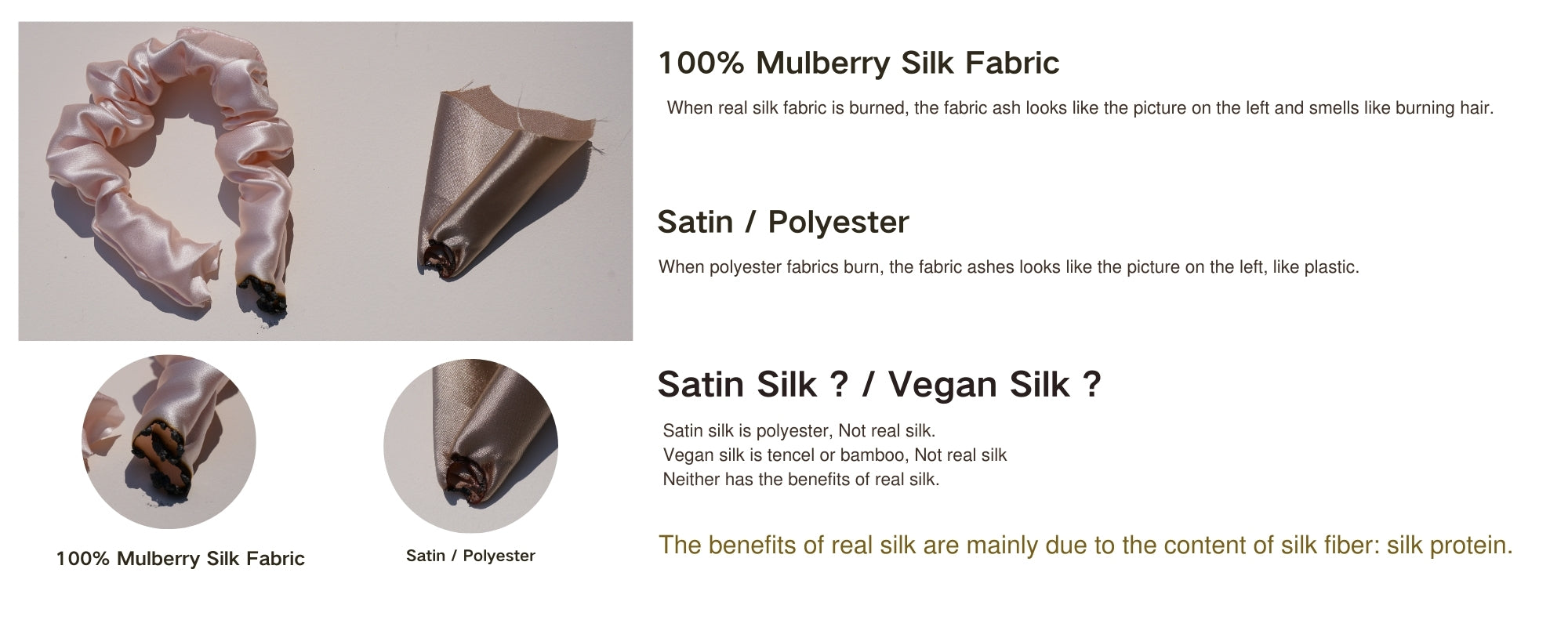 100% Mulberry Silk Scrunchies