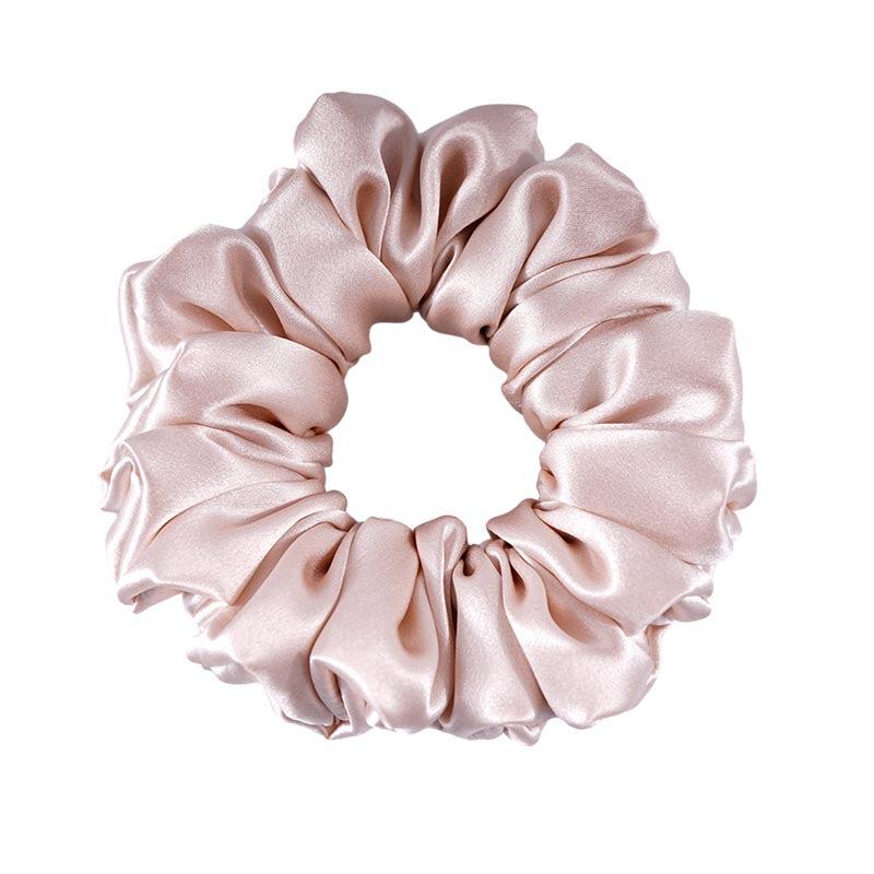 Silk Scrunchies Large Fluffy - Nude - Dropshipping