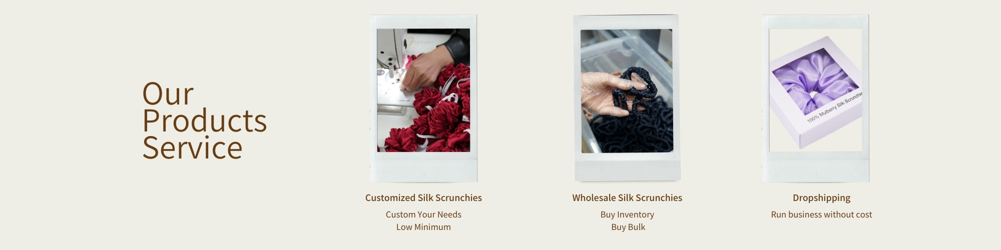 silk scrunchies manufacturer