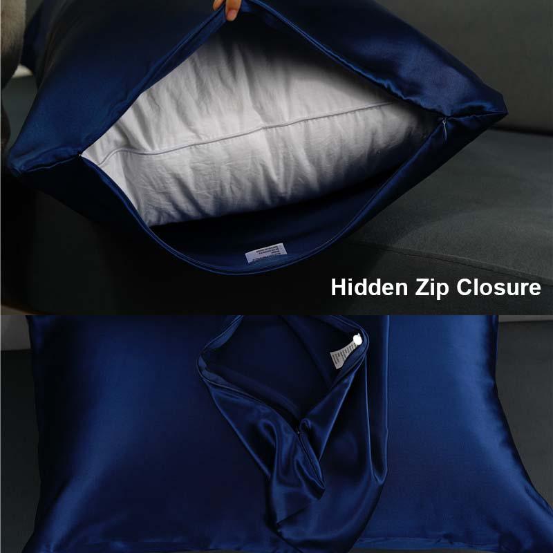 22 Momme Silk Pillowcase - Hidden zip - Queen size - custom and wholesale