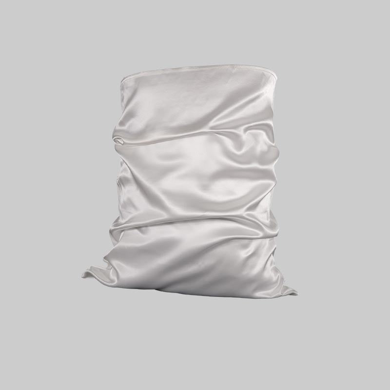 100% mulberry silk pillowcase 19 momme - White - Dropshipping