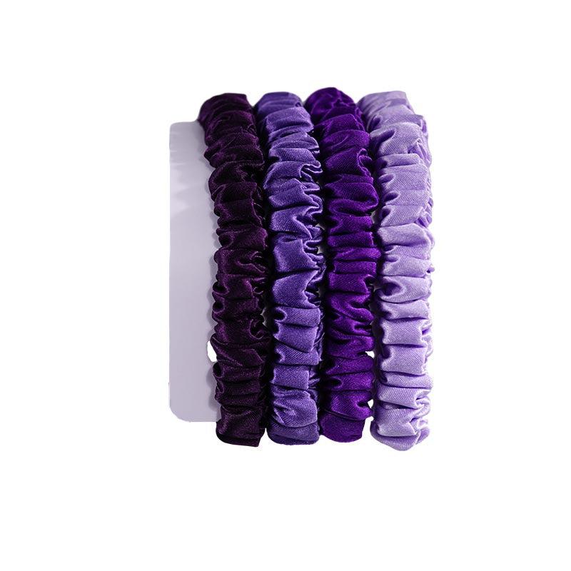 Silk skinny scrunchies - 4 Pack - Lavender - dropshipping