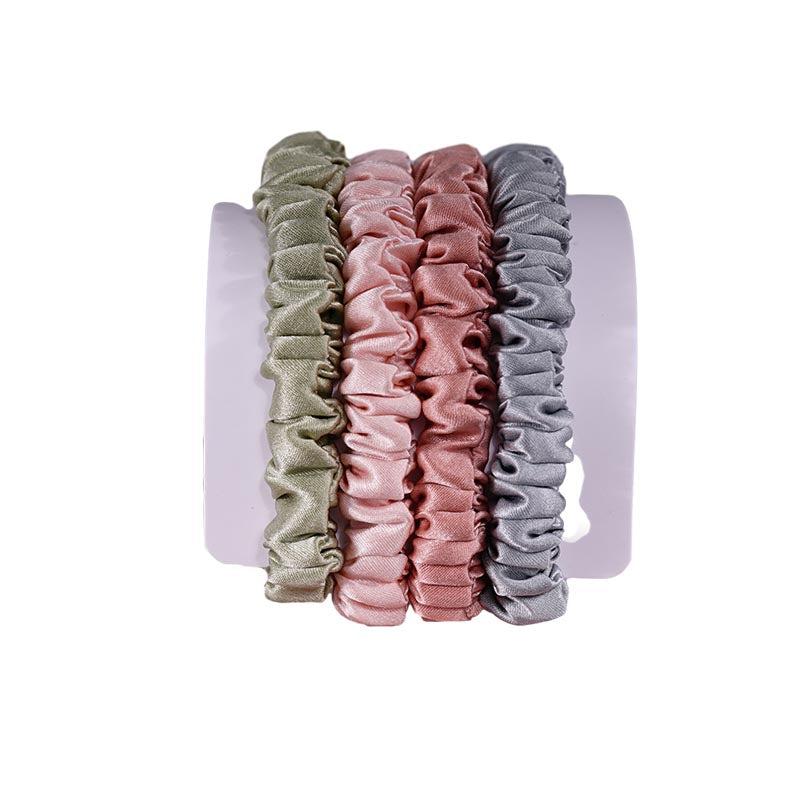 4 Pack Skinny Silk Scrunchies - Moderate - dropshipping