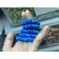 Azure blue silk scrunchies mini