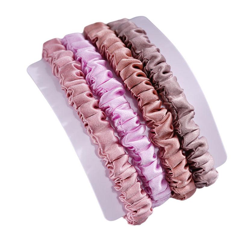 Small silk scrunchies - Castle - 4 Pack 