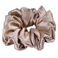 Oversized Silk Scrunchie Fluffy - Taupe