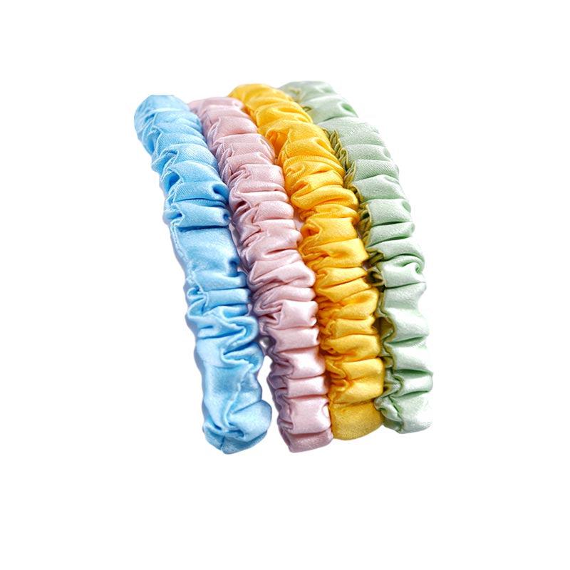 Thin silk scrunchies Candy - 4 Pack - dropshipping