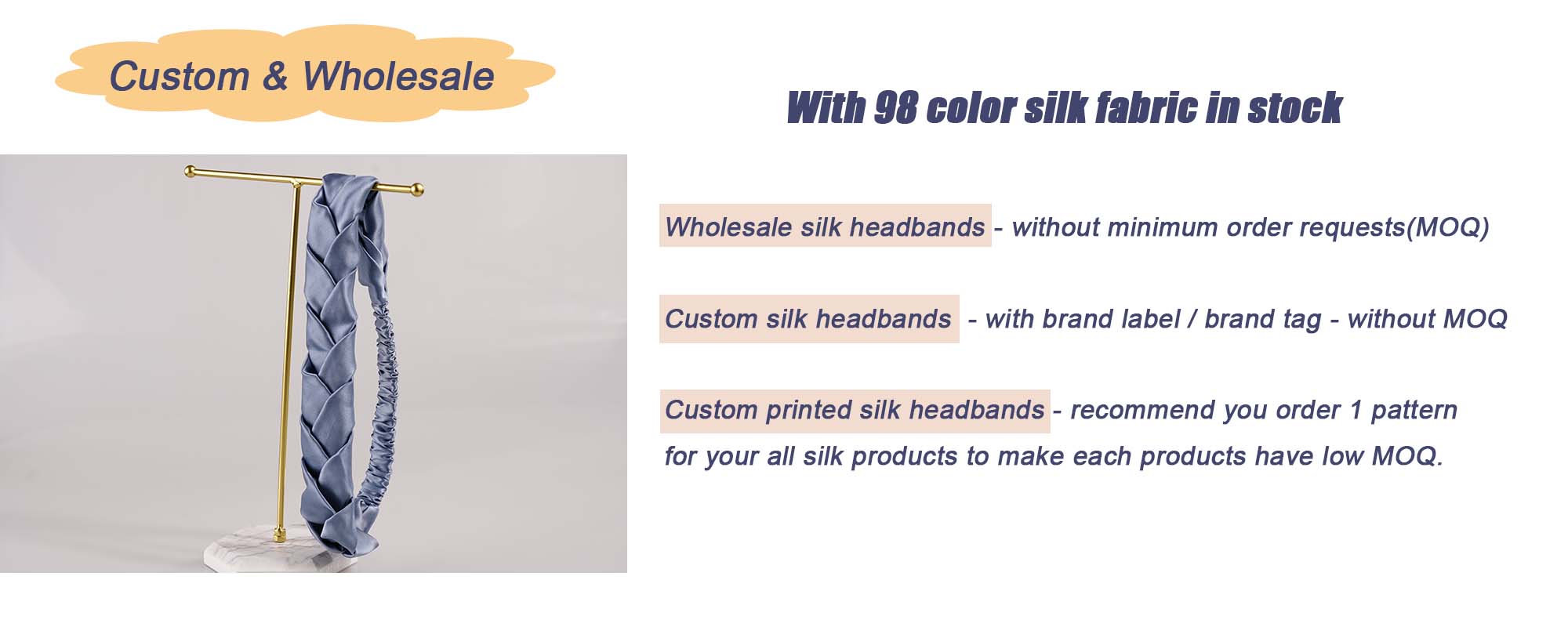 braided silk headband