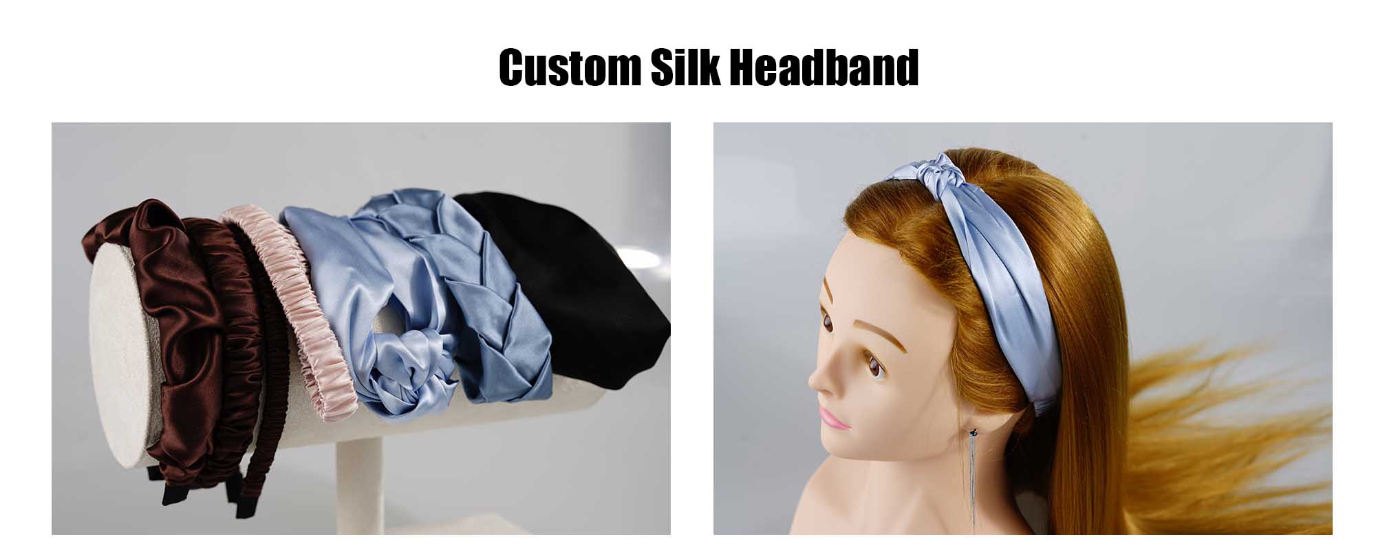 custom silk headband