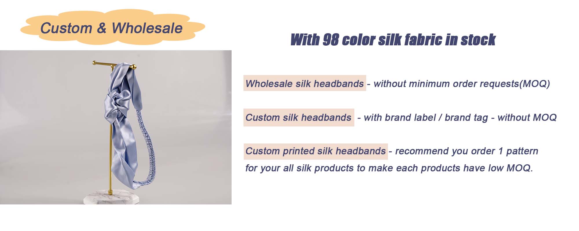 pure silk headband