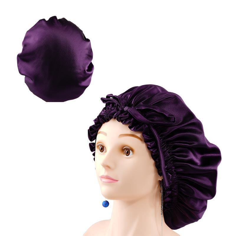 Adjustable silk bonnet Dark Purple - dropshipping
