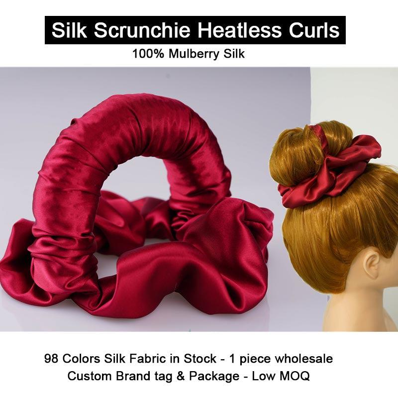 silk scrunchie heatless curls
