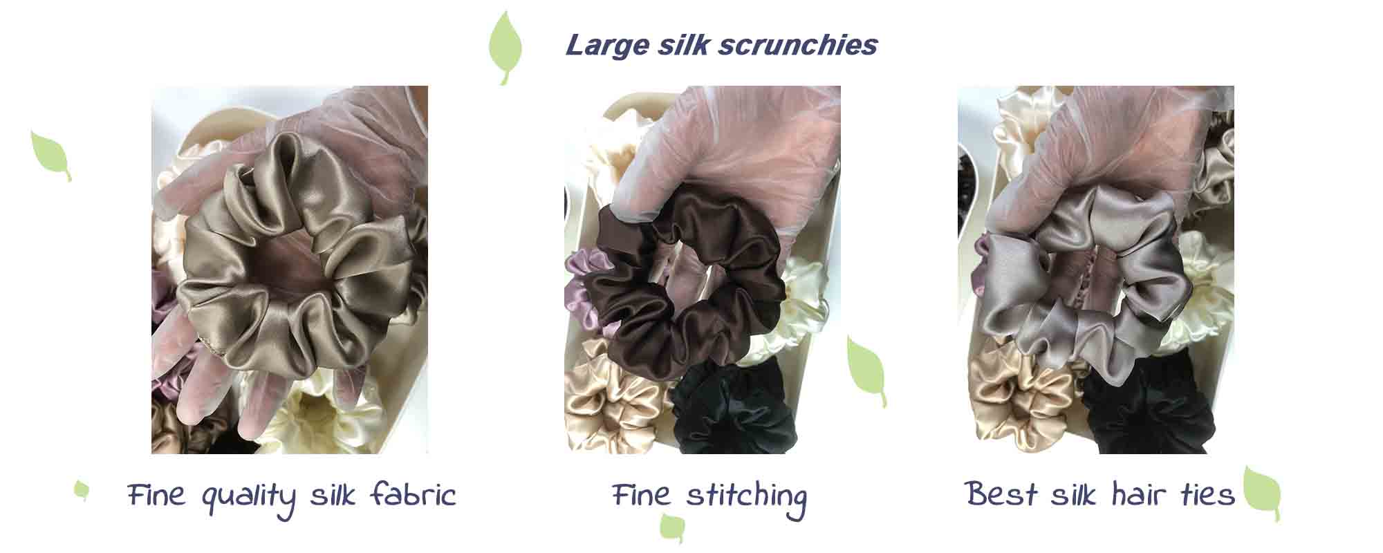 Large silk scrunchies