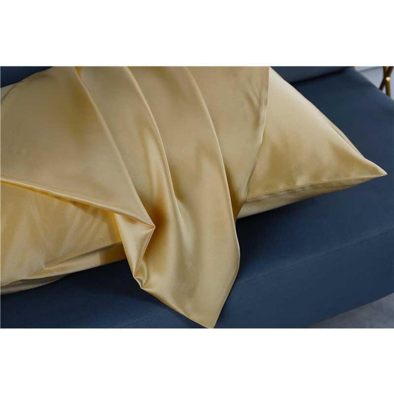 19 Momme silk pillowcase - Queen - Hidden Zip - Gold