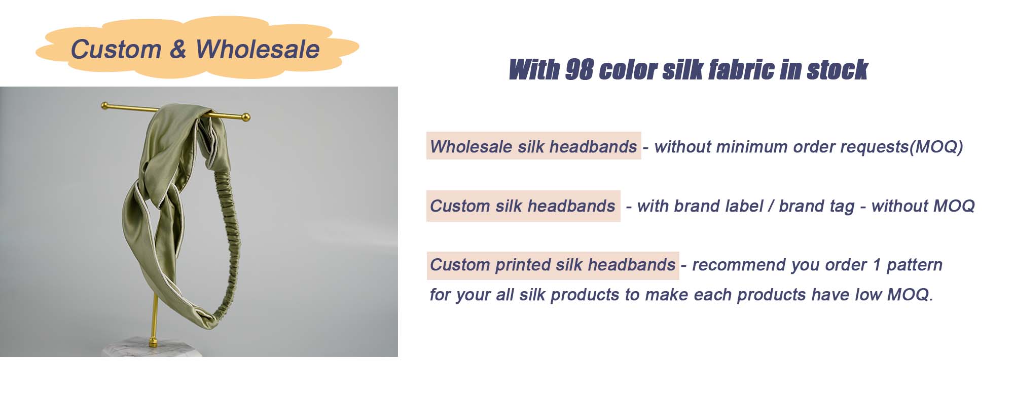 pure silk headband