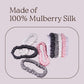 4 Pack Skinny Silk Hair Ties - Classic 