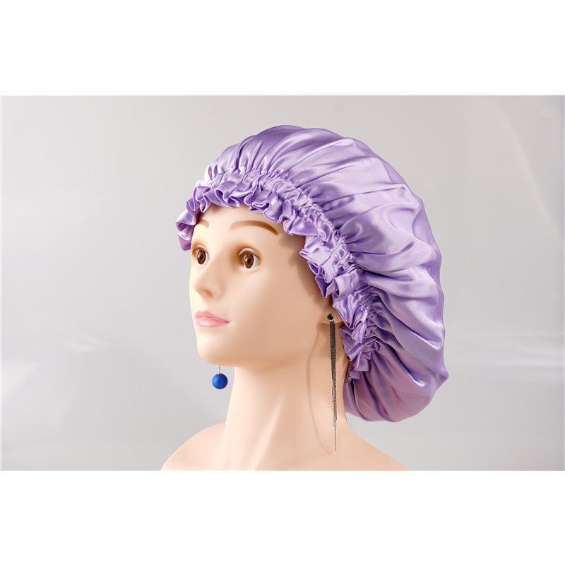 Silk hair cap - Double side - adjustable - Violet