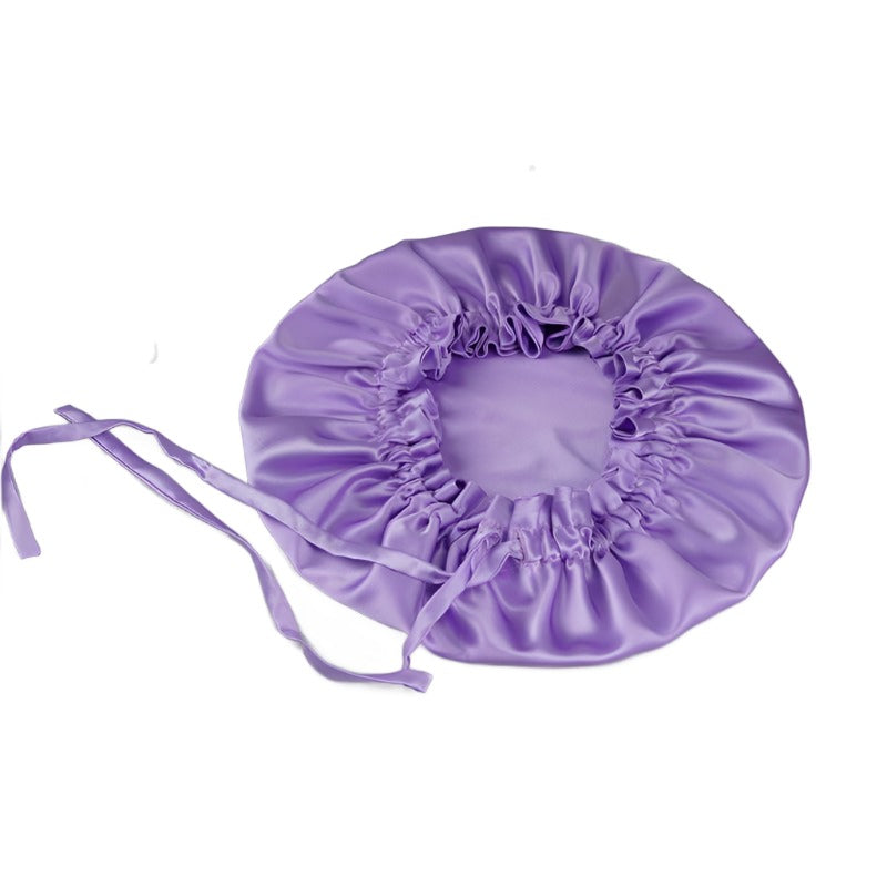 Silk hair cap - Double side - adjustable - Violet