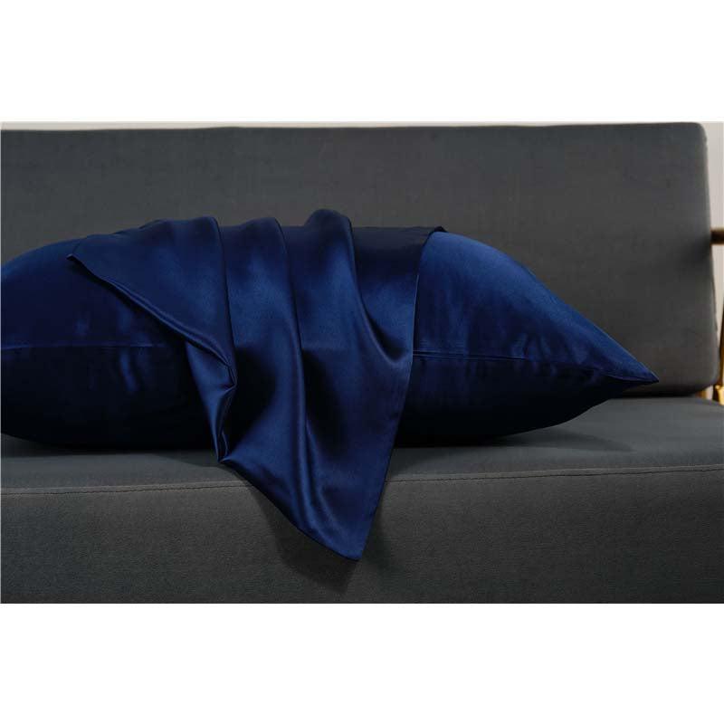 19 Momme silk pillowcase - Envelope - Queen - Navy Blue