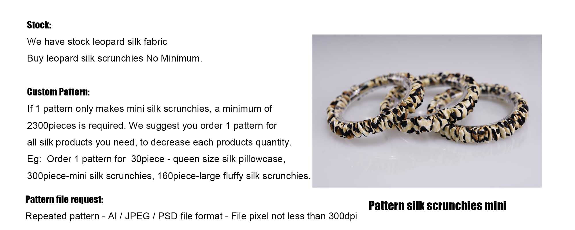 pattern silk scrunchies