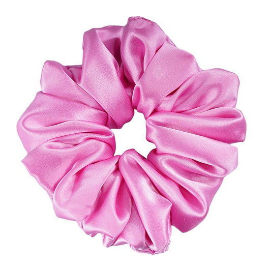 Oversized Silk Scrunchie Rose Pink