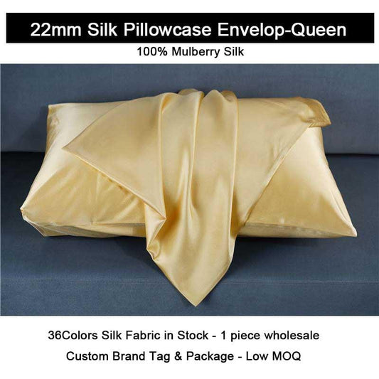 22 Momme Silk Pillowcase - Envelope - Queen size - custom and wholesale