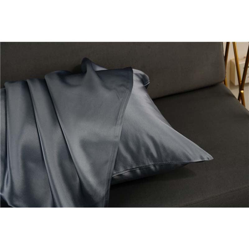 19 Momme silk pillowcase - Envelope - Queen - Grey Blue