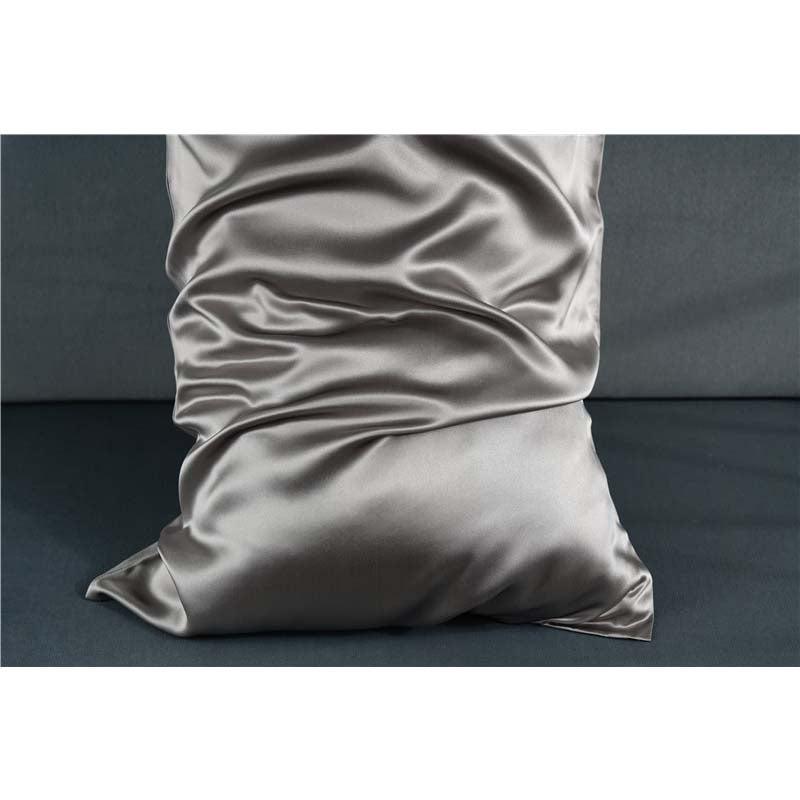 19 Momme silk pillowcase - Queen - Hidden Zip - Middle Grey