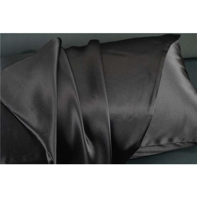 25 momme silk pillowcase - queen - hidden zip - Dark Grey